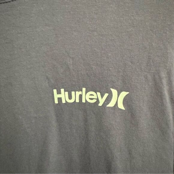 Hurley Mens Long Sleeve T-Shirt 100% Cotton Navy Size Medium Graphic Tee - Picture 4 of 8